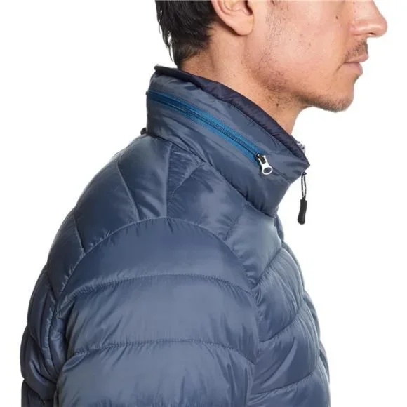 Mens Puffer Jackets- Packable Travel Neck Pillow Alternative Down